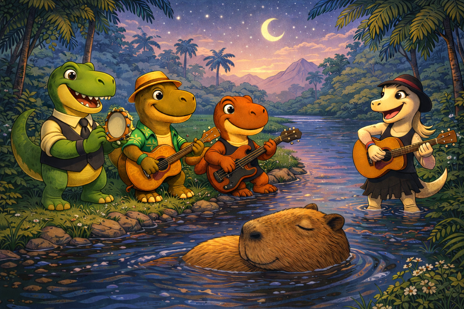 The Brontos Discover Capybara Chill