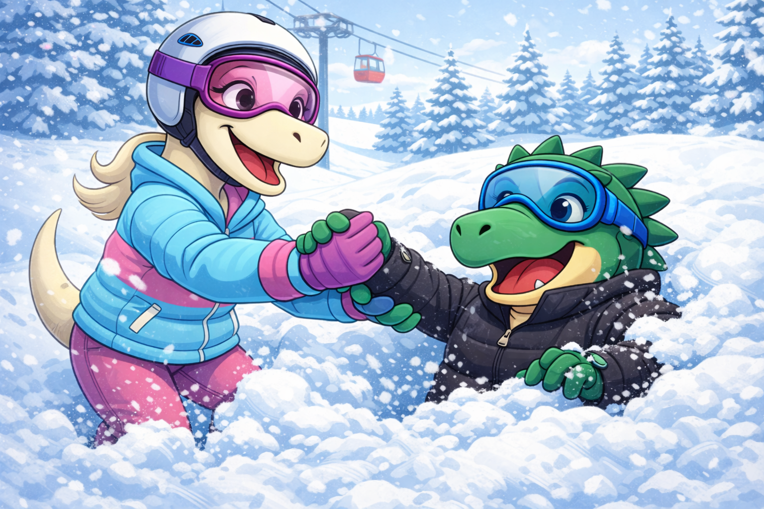  Snow Day with the Brontos