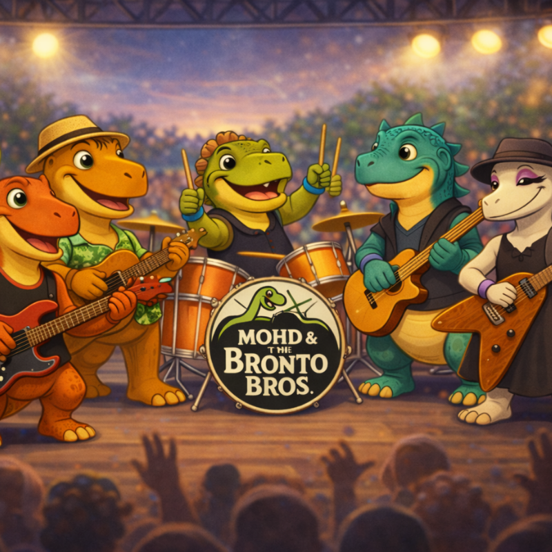 The Brontos dinosaur band