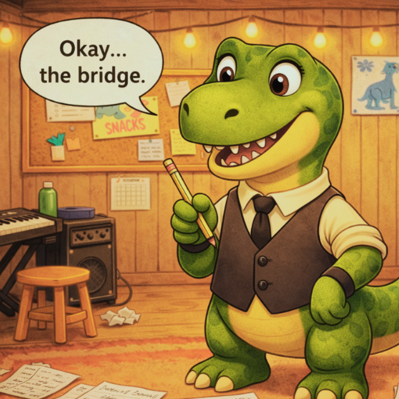 raptor rex writing music