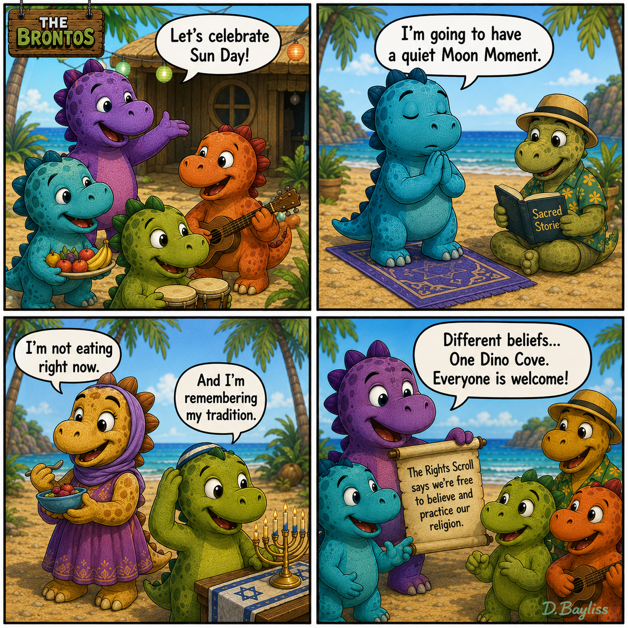 Freedom of religion dinosaur comic