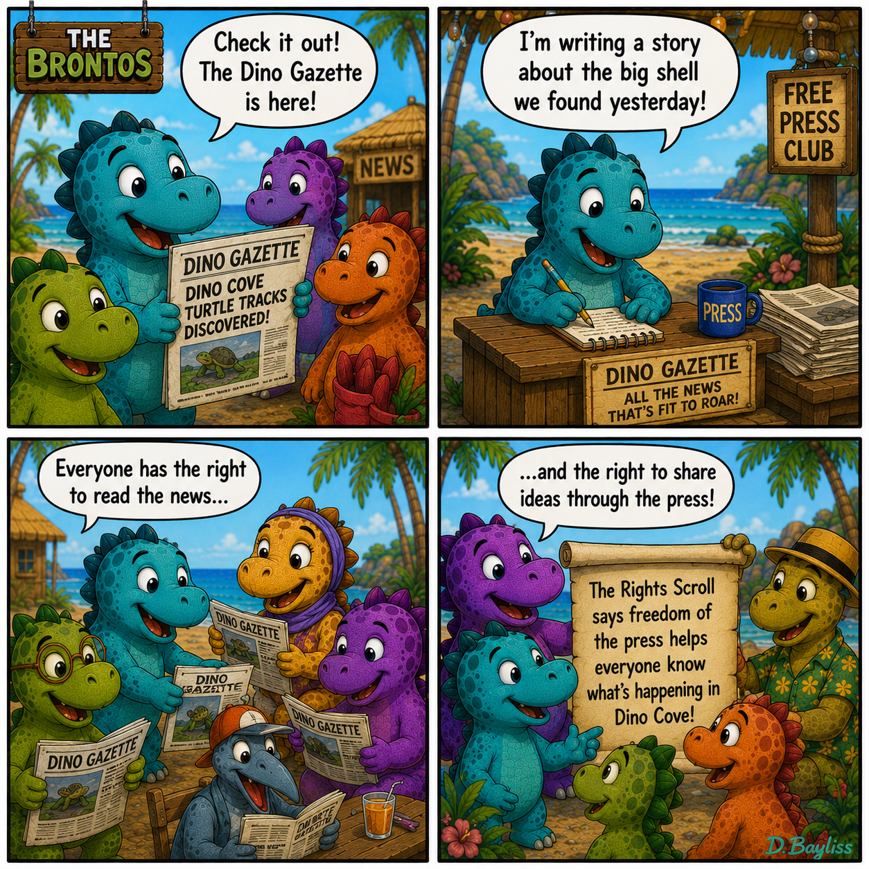 Freedom of the press comic strip
